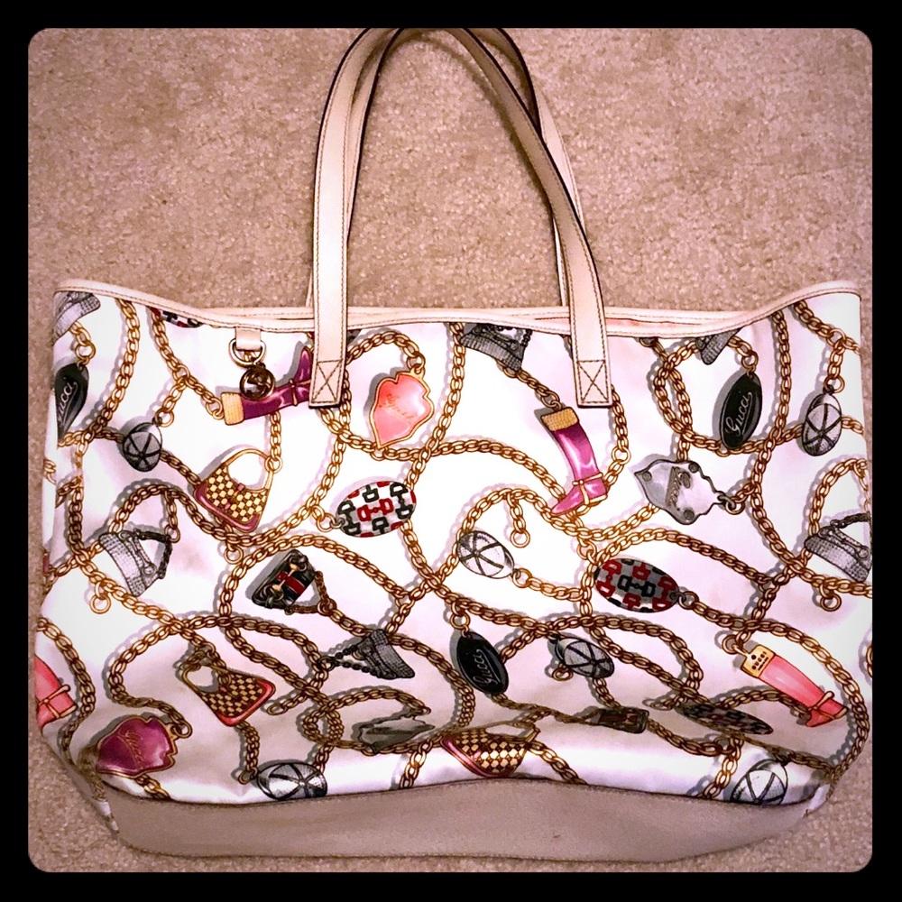 Authentic Gucci Satin Tote